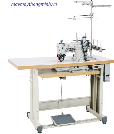 Attaching pocket facings sewingmachine with automatic thread cut( Máy đính kèm đắp túi)